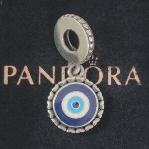 Pandora Evil Eye Dangle Charm Bracelet Pendant S925 Sterling Silver with box